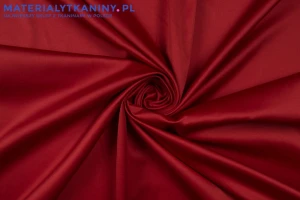 Satyna bawełniana czerwona ciemna