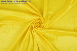 Satyna cienka z elastanem żółta