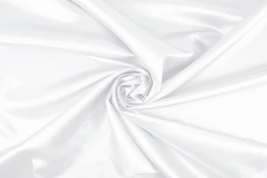 Satyna gruba z elastanem biały