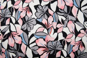 Bawełna z elastanem różowo szare