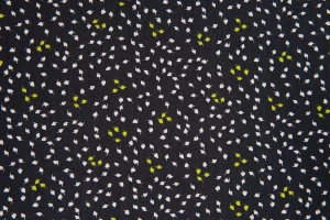 Popelina listki na granatowym tle