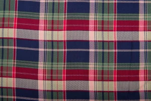 Wiskoza krata granat i zieleń