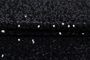 Welur Cuba Cekiny Czarna Perła