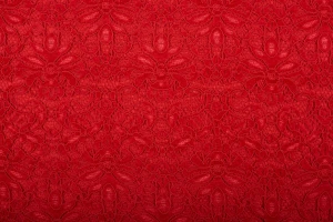 Koronka Welur Czerwony w Sam Raz