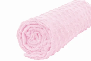 Polar minky kropki delikatny różowy