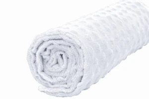 Polar minky kropki śnieżny biały