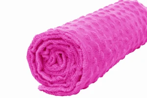 Polar minky kropki różowy nasycony