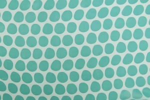 Szyfon wzór grochy turkusowe