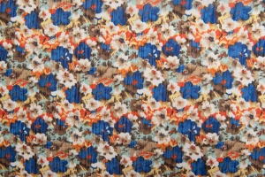 Szyfon wzór łąka szafirowa