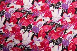 Szyfon wzór kwiaty malowane