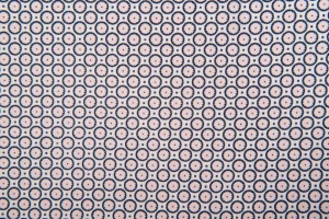 Tkanina sukienkowa Silky kółeczka róż pudrowy