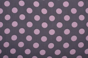 Szyfon wzór grochy pudrowy róż na szarym tle