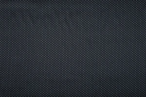 Satyna cienka wzór czarna białe groszki mini