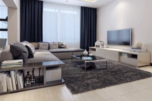 Tkanina zasłonowa granatowa 280cm