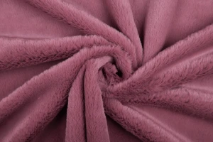 Dzianina futerkowa krótki włos różowa miś  10 mm