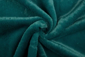 Dzianina futerkowa krótki włos turkusowa miś  10 mm