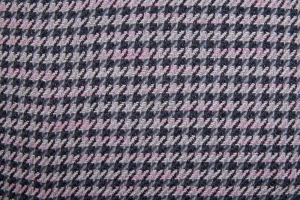 Wełna gruba "lana" pepitka z różowym