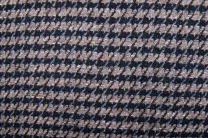 Wełna gruba "lana" pepitka granat z beżem ze złotą nitką