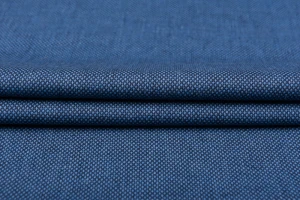 Wełenka kostiumowa granatowy w niebieskie kropki