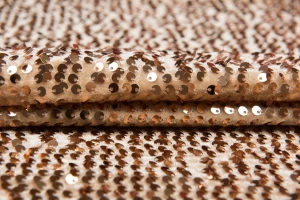 Welur Cuba Cekiny złoty