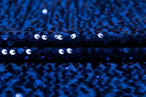 Welur Cuba Cekiny szafir