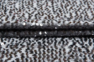 Welur Cuba Cekiny szary