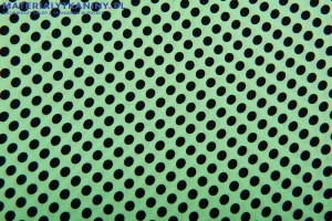 Wiskoza groszki czarne na zielonym tle