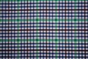 Podszewka wzór kratka granat zielony biały