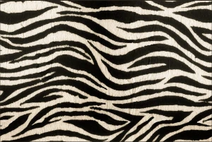 Satyna Armani zniszczona zebra czarno beżowa