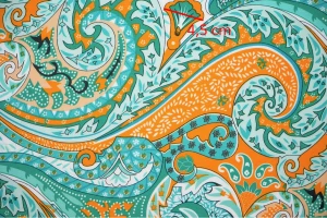 Wiskoza wzór orient zielony