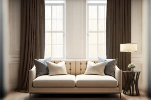 Tkanina zasłonowa brąz 280cm