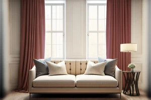 Tkanina zasłonowa różowa 280cm