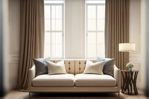 Tkanina zasłonowa beż zimny 280cm