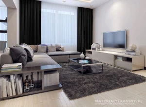 Tkanina zasłonowa czarny 300cm