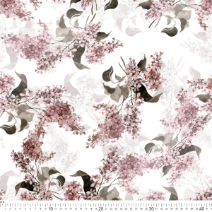 Stretch pastelowe bzy na na białym tle