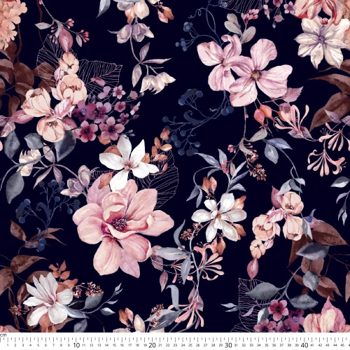 2101262 - kwiatowy z magnoliami tlo granat - 46x46 - Colourama - J45 - 195.jpg