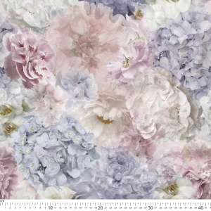 Szyfon ala jedwab pastelowe kwiaty