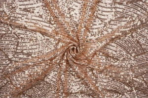 Cekiny wzór fala złoty