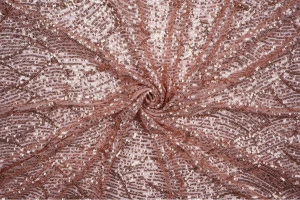 Cekiny wzór fala pudrowy róż