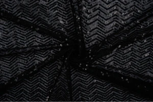 Cekiny zig zag czarne