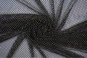 Siatka z cyrkoniami czarna multikolor