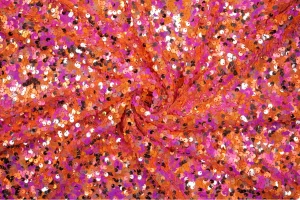 Cekiny multikolor na siatce pomarańcz z amarantem