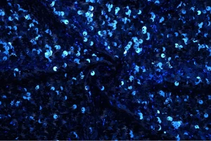 Cekiny na siatce szafirowe