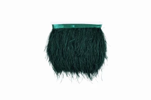 Strusie pióra na taśmie turkus