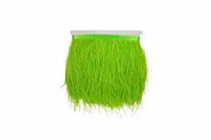 Strusie pióra na taśmie zielony neon