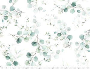 Oxford wzór akwarelowe liście eukaliptusa