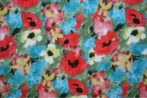 Wiskoza wzór maki czerwone