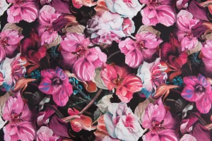 Szyfon ala jedwab kwiaty