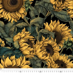 Oxford wzór stylowe słoneczniki