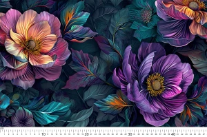 Oxford wzór energetyczne kwiaty 3D